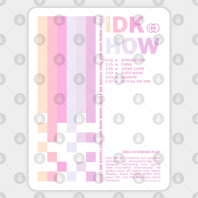 pink aesthetic iDKHOW Sticker by strasberrie